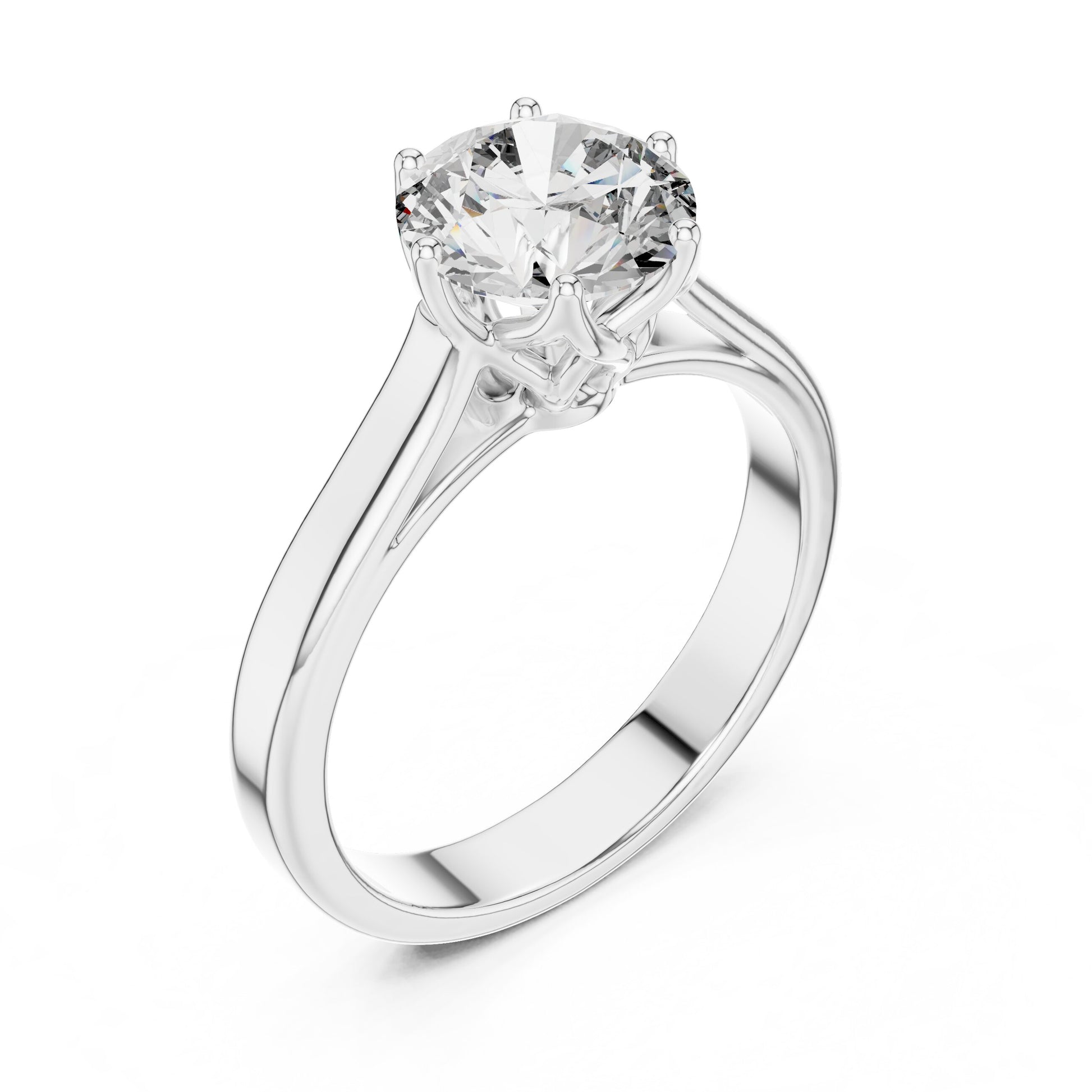 Round Solitaire Lab Grown Diamond Ring