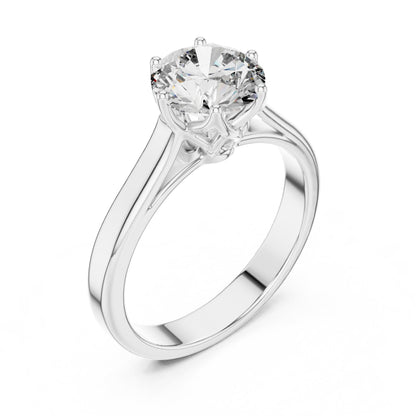 Round Solitaire Lab Grown Diamond Ring