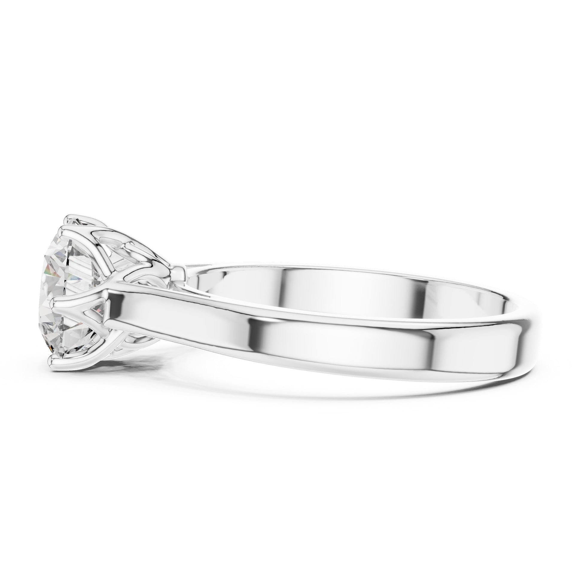 Round Solitaire Lab Grown Diamond Ring