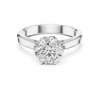 Round Solitaire Lab Grown Diamond Ring