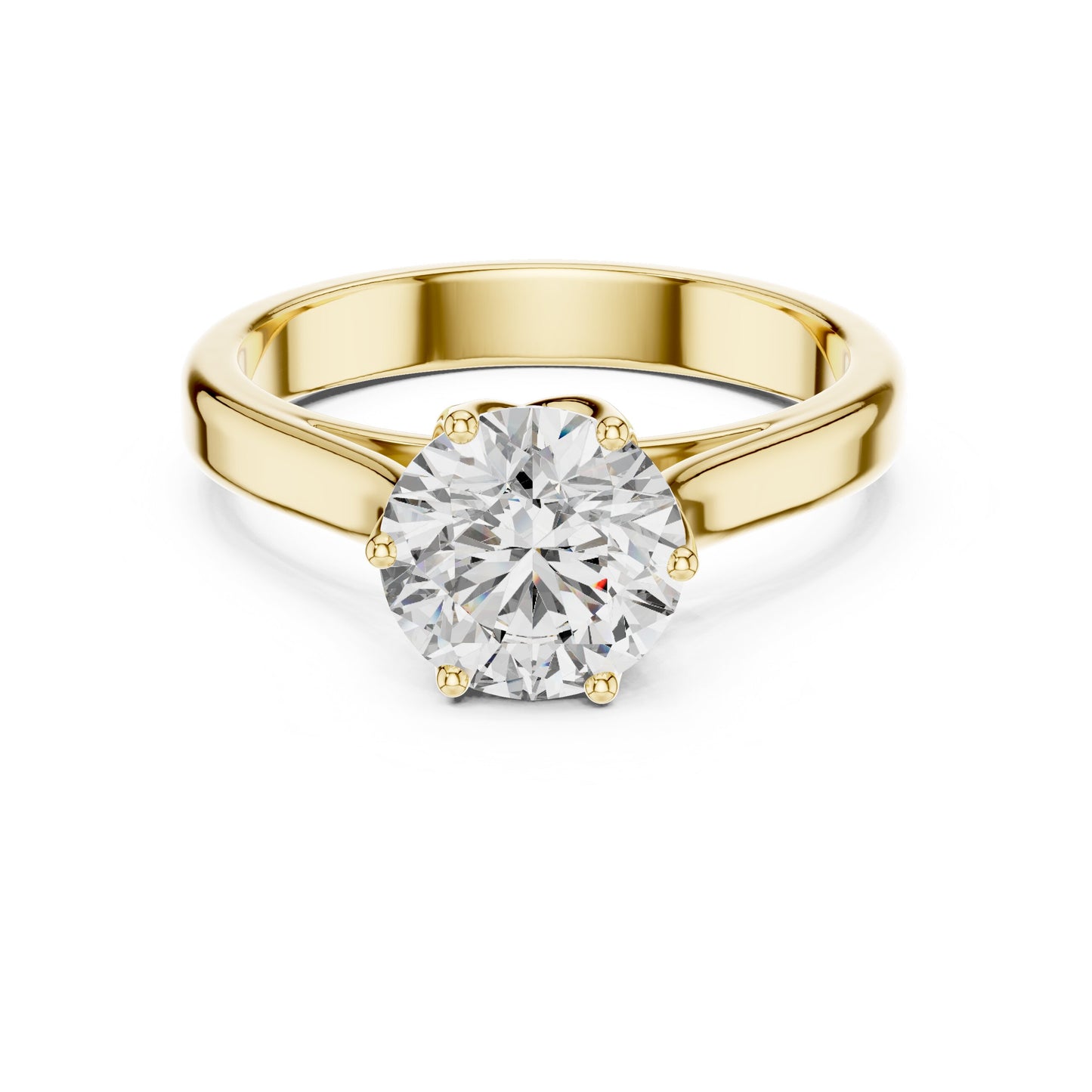Round Solitaire Lab Grown Diamond Ring