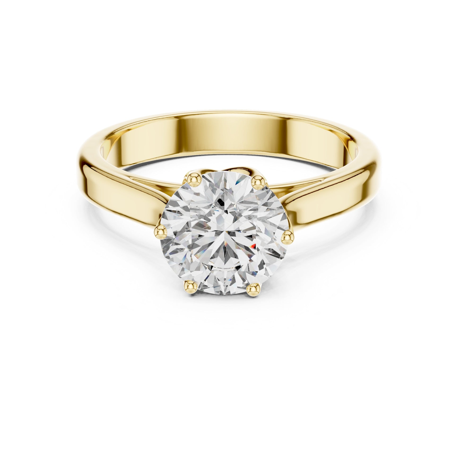 Round Solitaire Lab Grown Diamond Ring