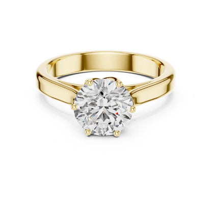 Round Solitaire Lab Grown Diamond Ring