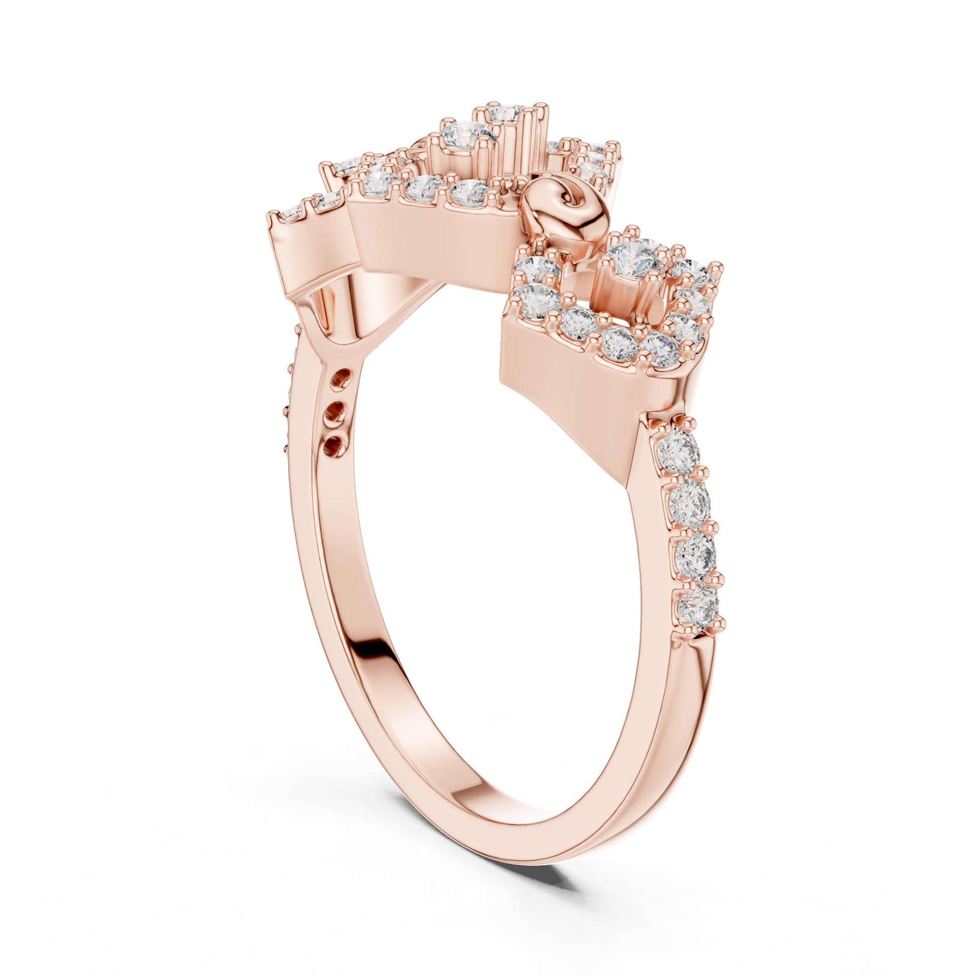 Mixed Shape Lab Grown Diamond Halo Ring