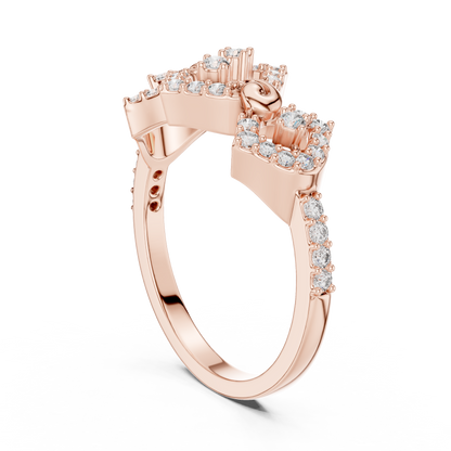 Mixed Shape Lab Grown Diamond Halo Ring