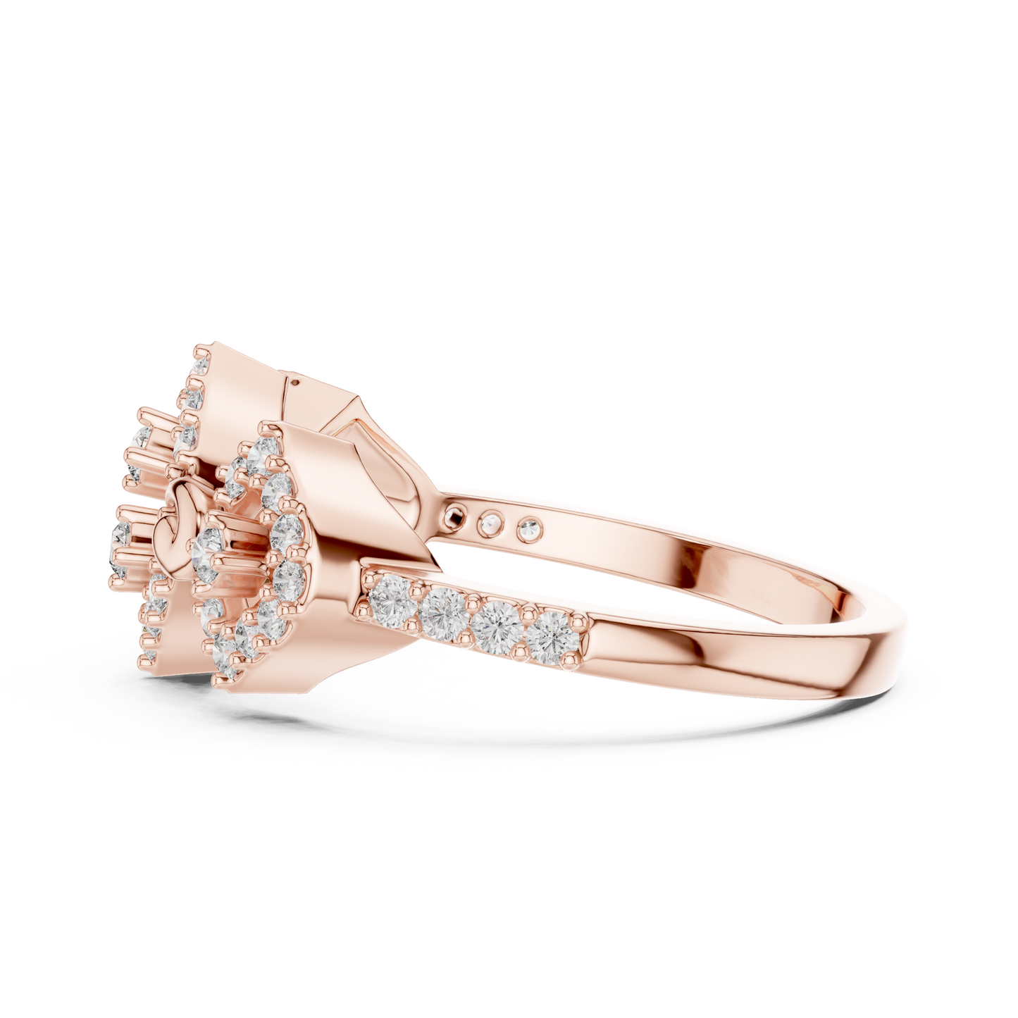 Mixed Shape Lab Grown Diamond Halo Ring