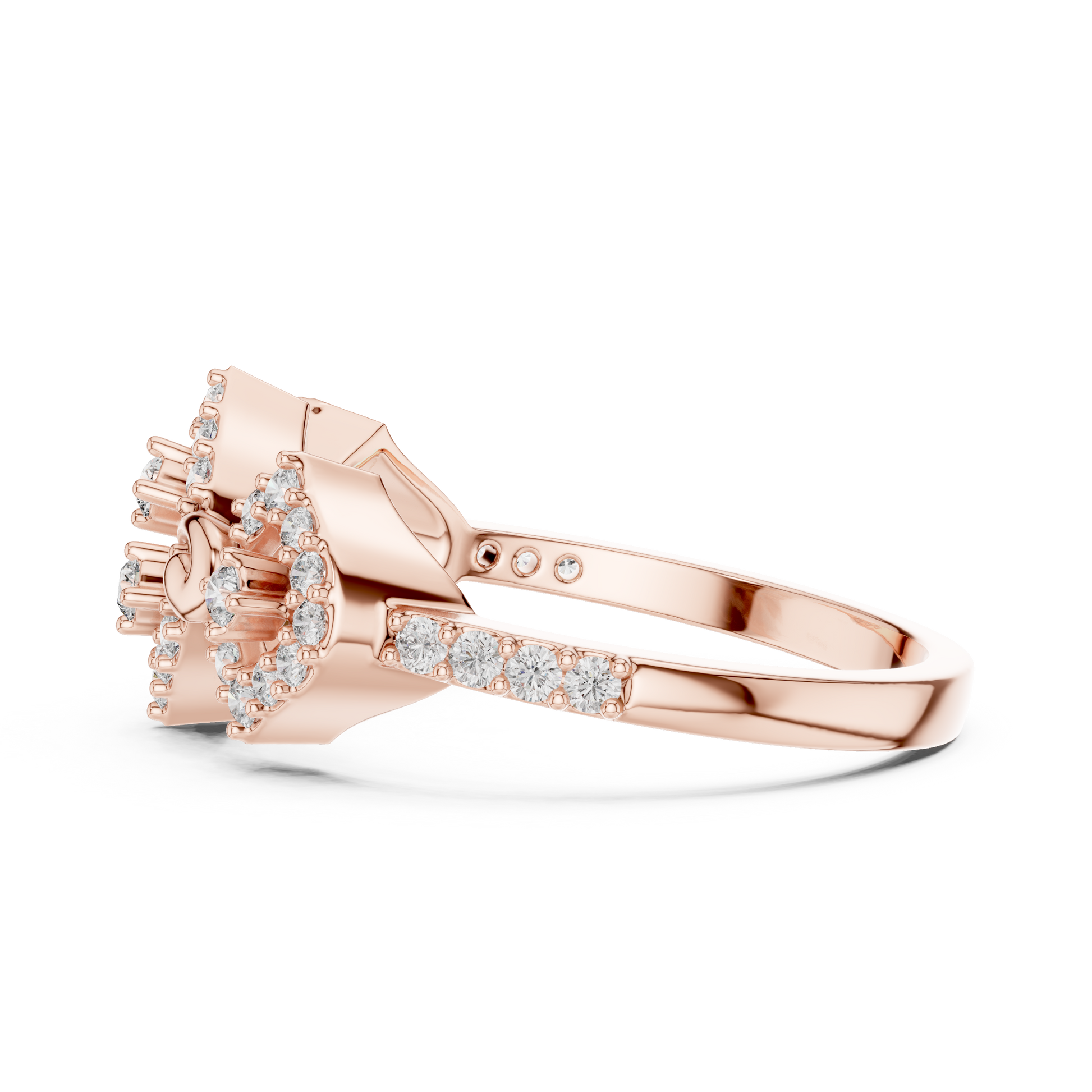 Mixed Shape Lab Grown Diamond Halo Ring