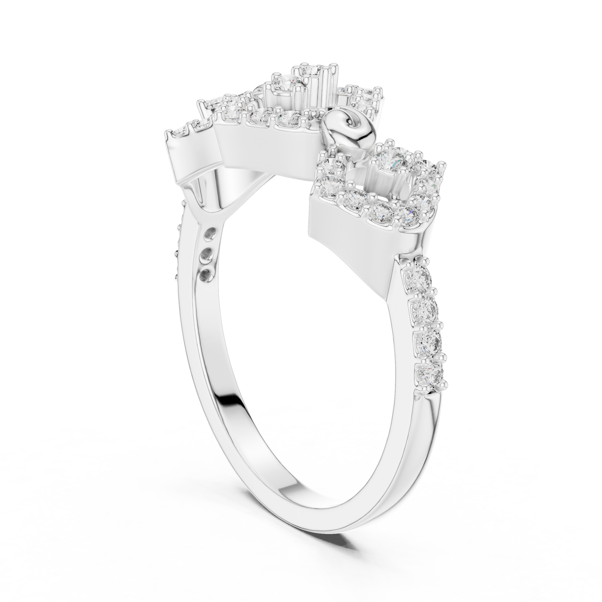 Mixed Shape Lab Grown Diamond Halo Ring