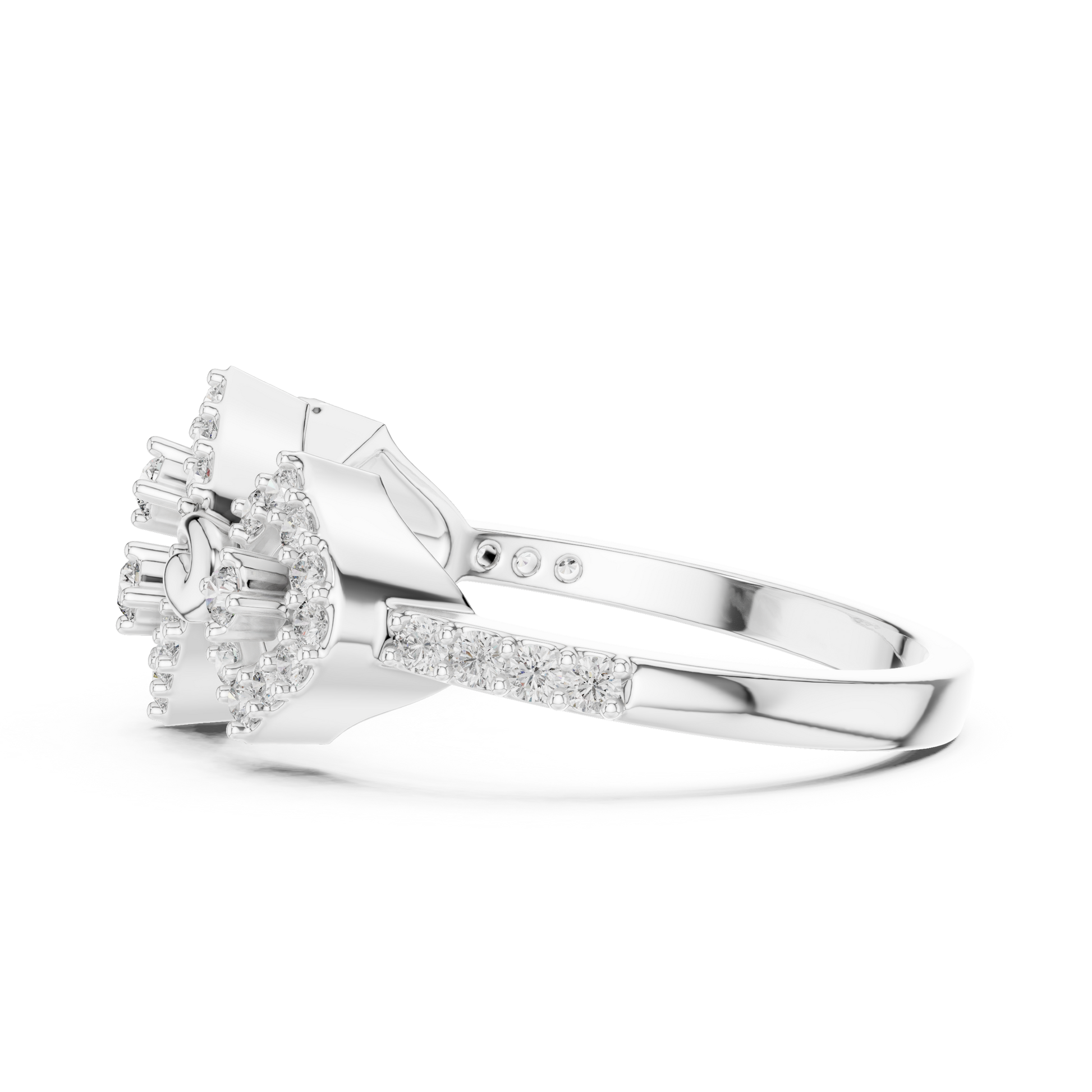 Mixed Shape Lab Grown Diamond Halo Ring