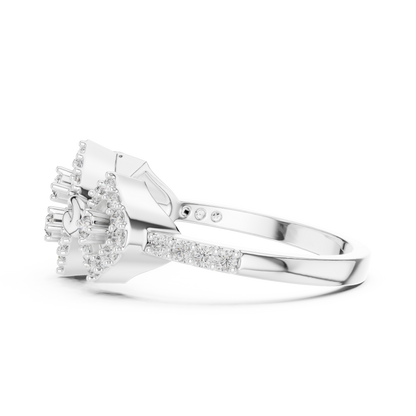 Mixed Shape Lab Grown Diamond Halo Ring
