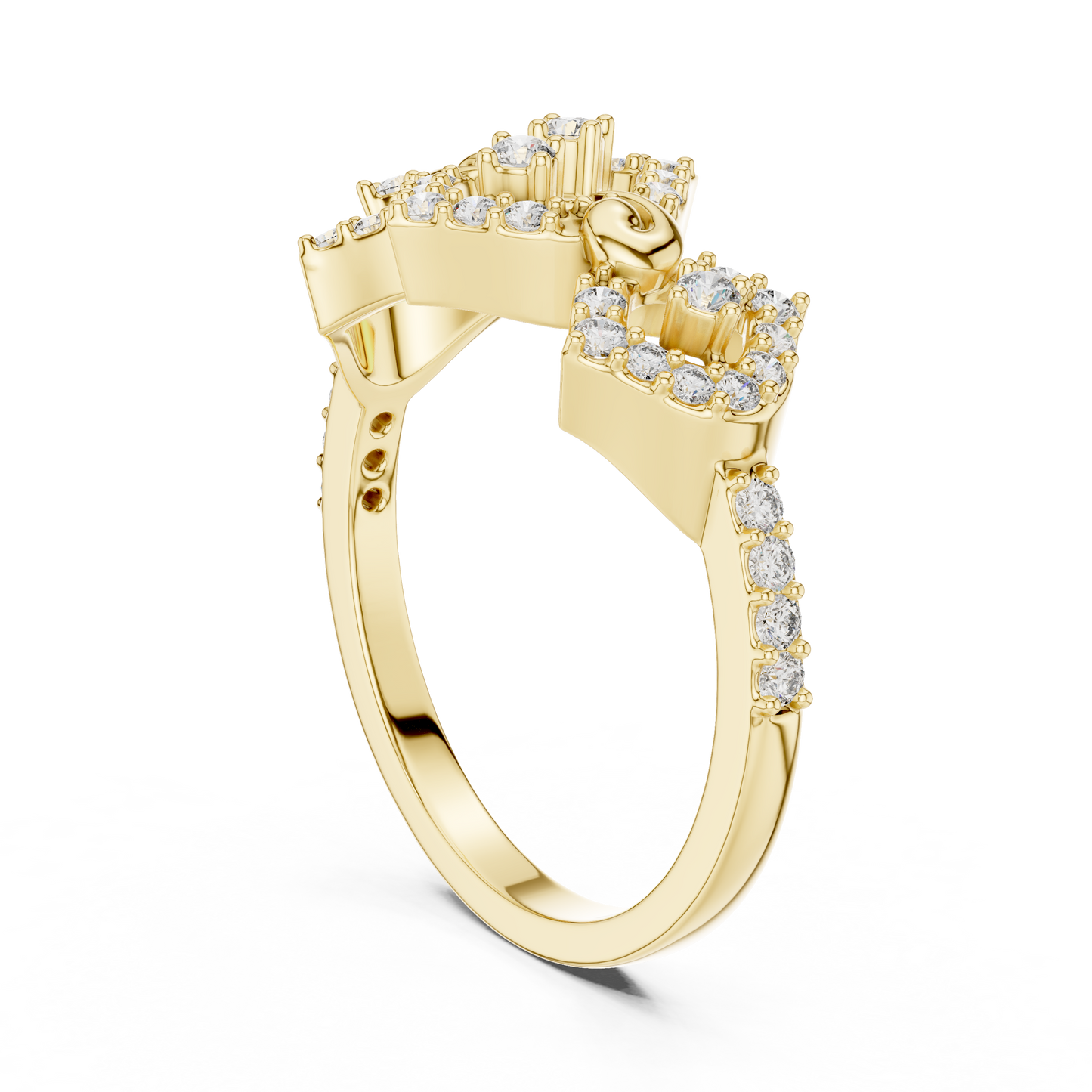 Mixed Shape Lab Grown Diamond Halo Ring