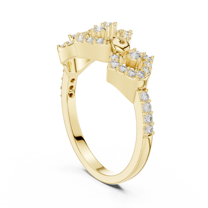 Mixed Shape Lab Grown Diamond Halo Ring