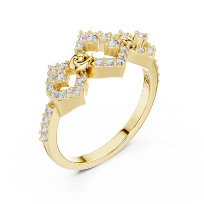 Mixed Shape Lab Grown Diamond Halo Ring
