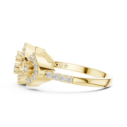 Mixed Shape Lab Grown Diamond Halo Ring
