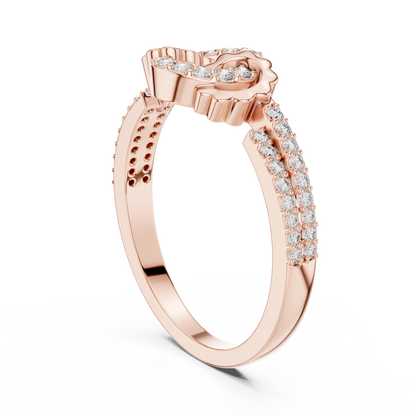 Round Halo Lab Grown Diamond Ring