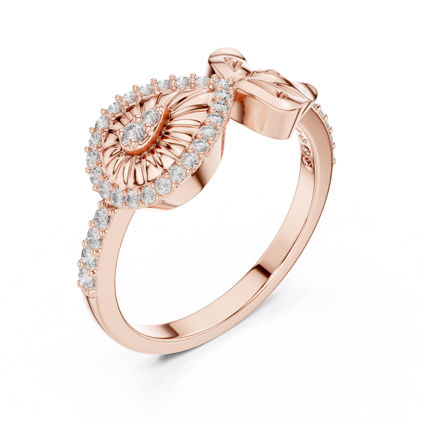 Round Halo Lab Grown Diamond Ring