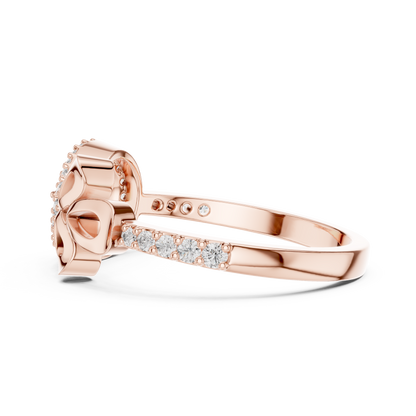 Round Halo Lab Grown Diamond Ring