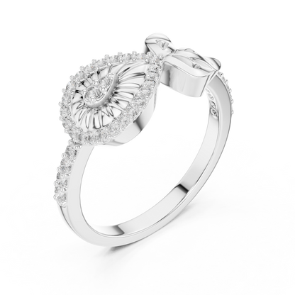Round Halo Lab Grown Diamond Ring