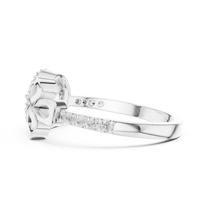 Round Halo Lab Grown Diamond Ring