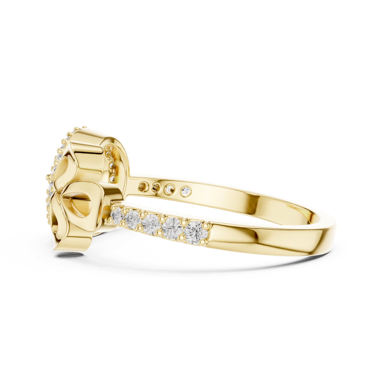 Round Halo Lab Grown Diamond Ring