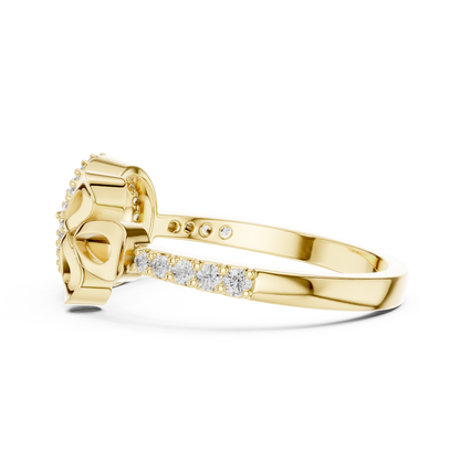 Round Halo Lab Grown Diamond Ring