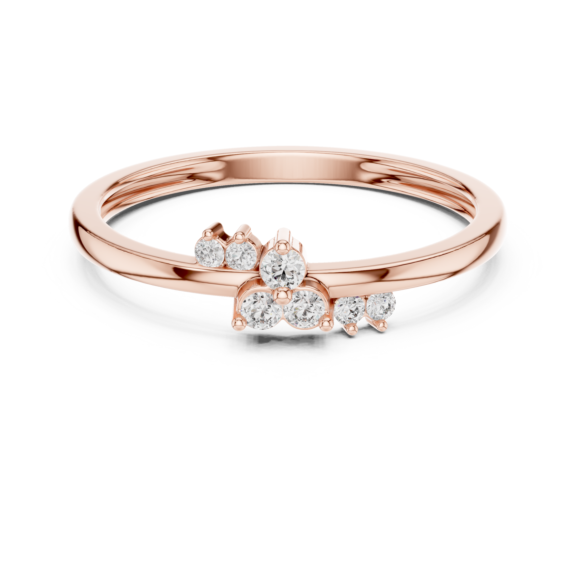 Mixed Shape Lab Grown Diamond Side Stone Ring