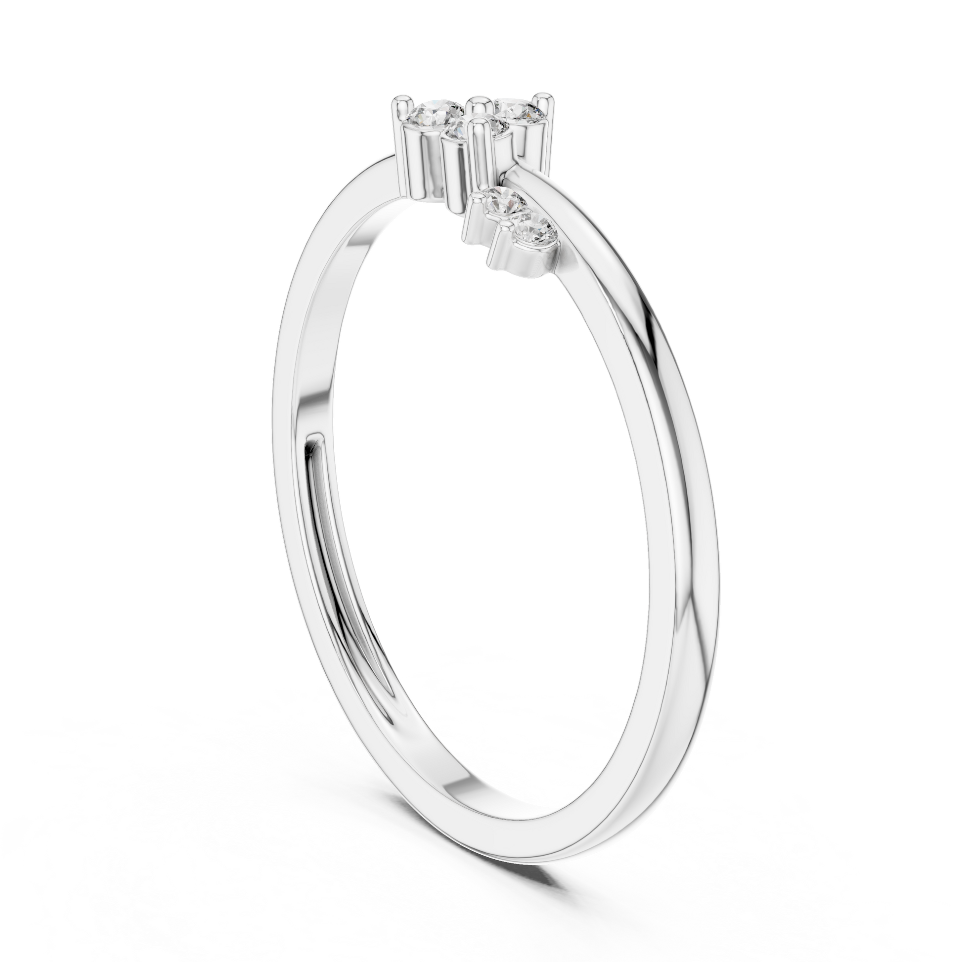 Mixed Shape Lab Grown Diamond Side Stone Ring