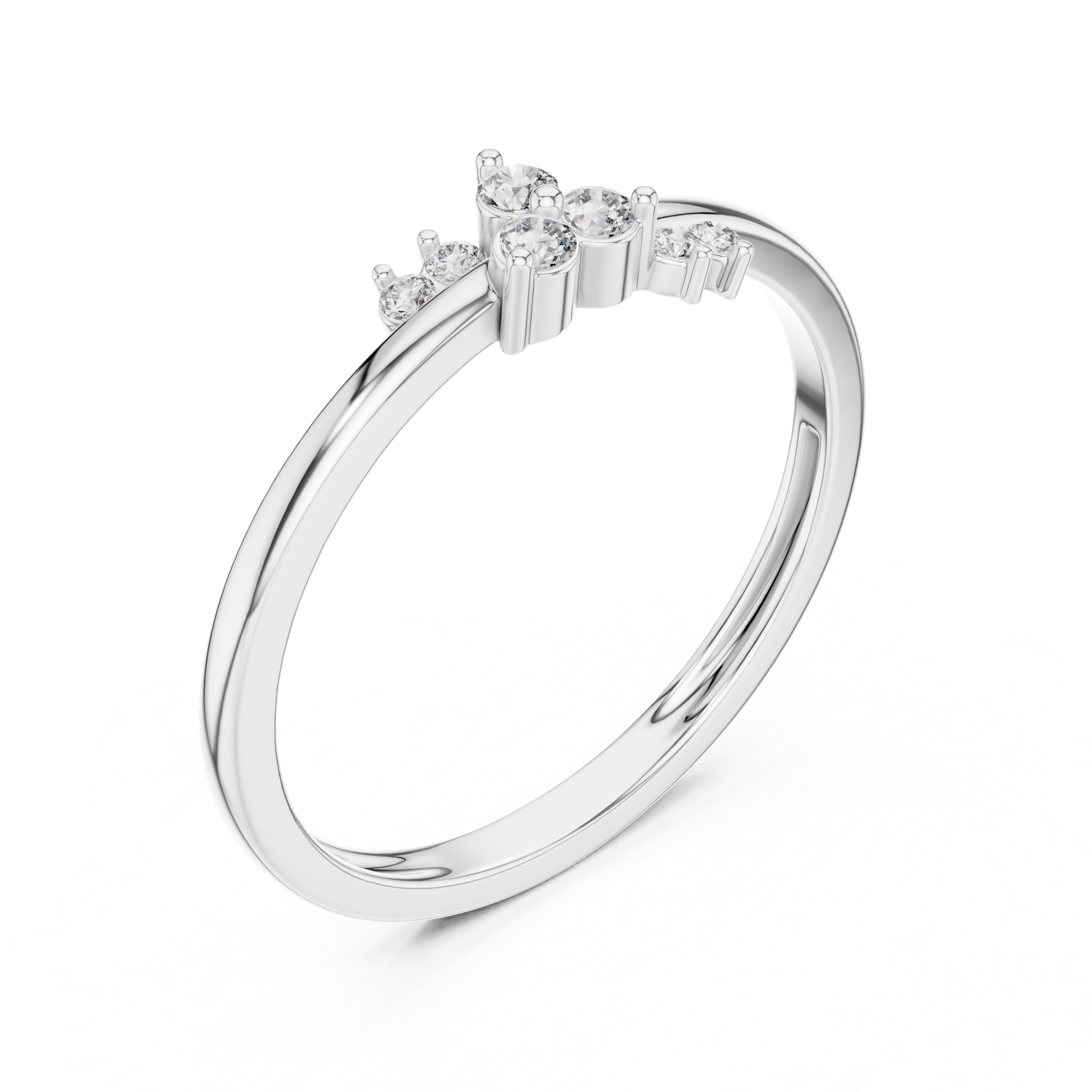 Mixed Shape Lab Grown Diamond Side Stone Ring