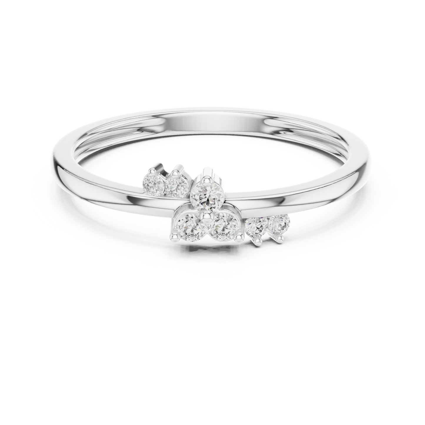 Mixed Shape Lab Grown Diamond Side Stone Ring