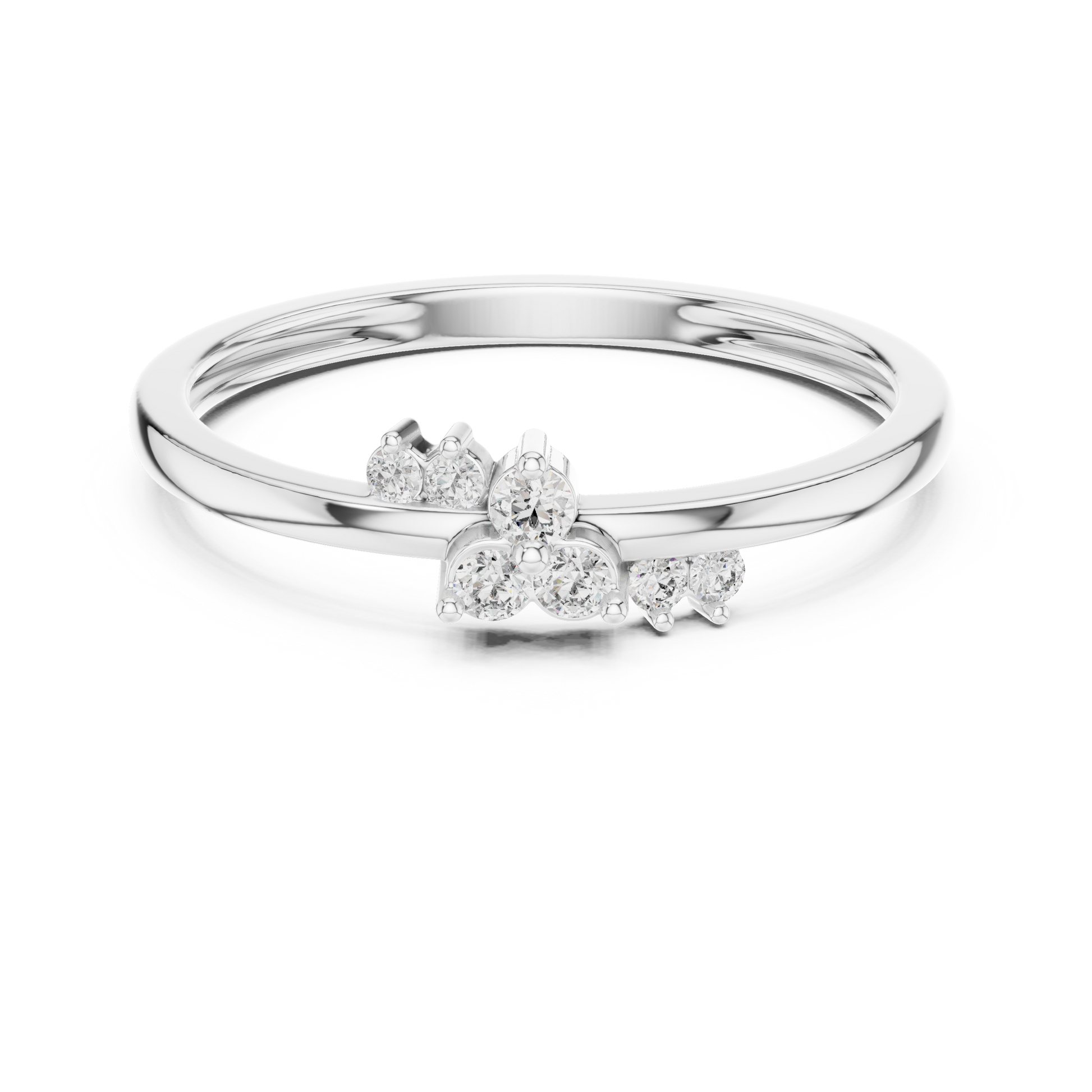 Mixed Shape Lab Grown Diamond Side Stone Ring
