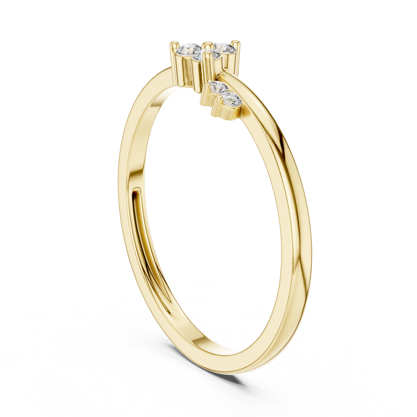 Mixed Shape Lab Grown Diamond Side Stone Ring