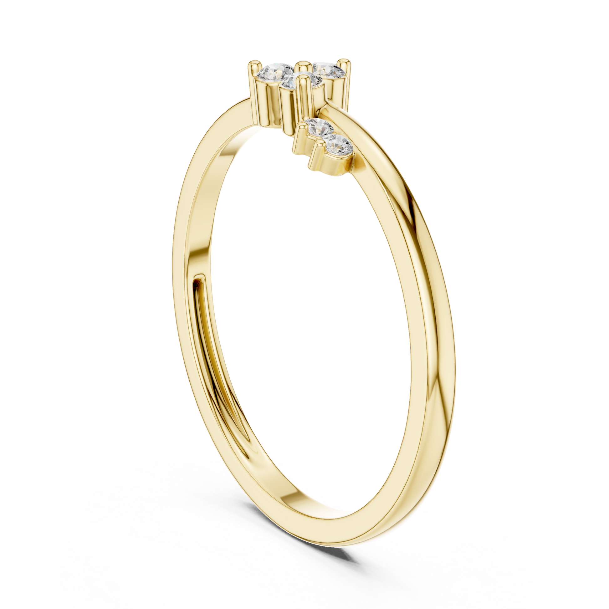 Mixed Shape Lab Grown Diamond Side Stone Ring