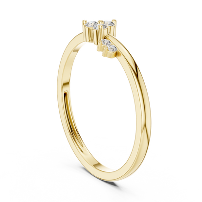 Mixed Shape Lab Grown Diamond Side Stone Ring