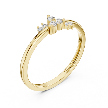 Mixed Shape Lab Grown Diamond Side Stone Ring