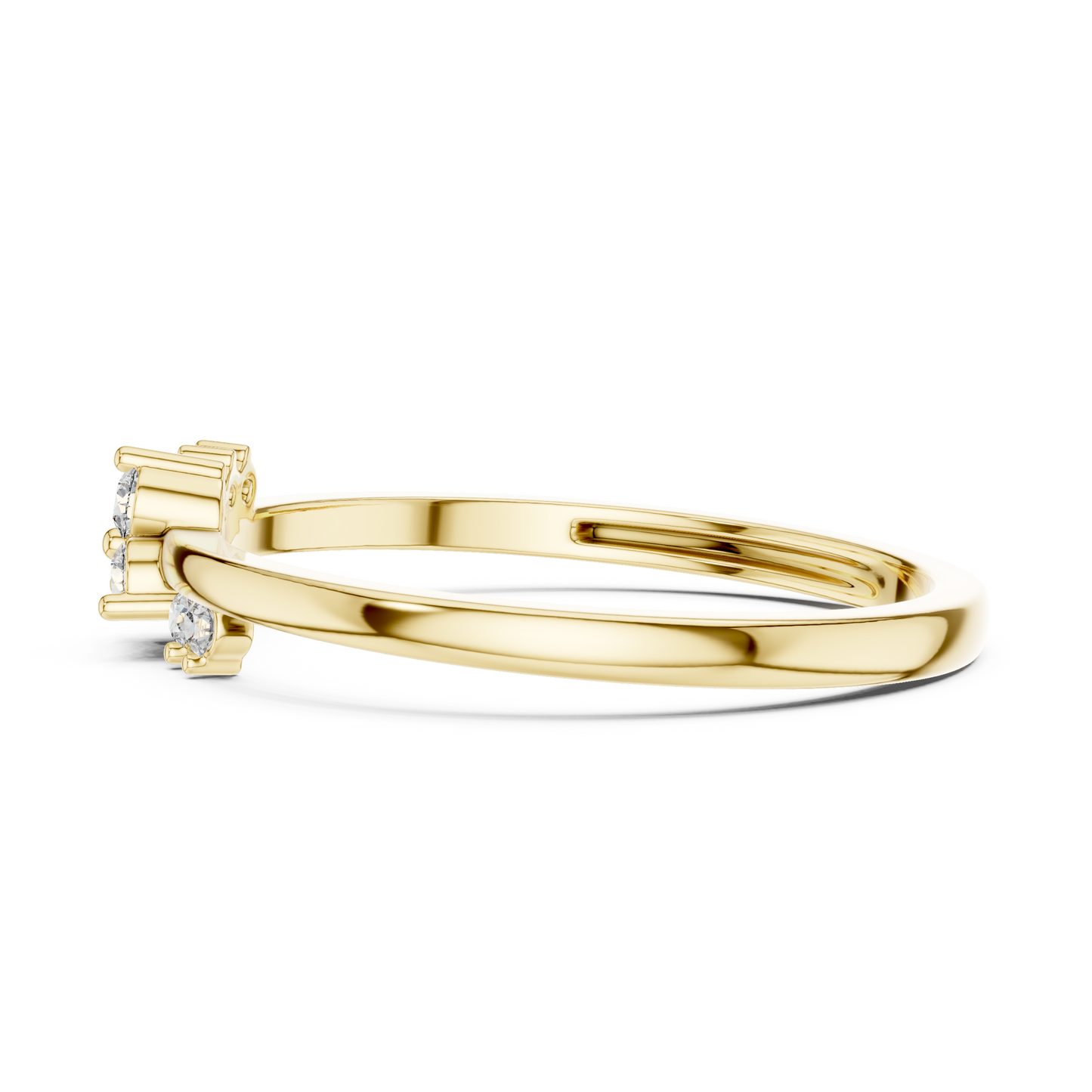 Mixed Shape Lab Grown Diamond Side Stone Ring