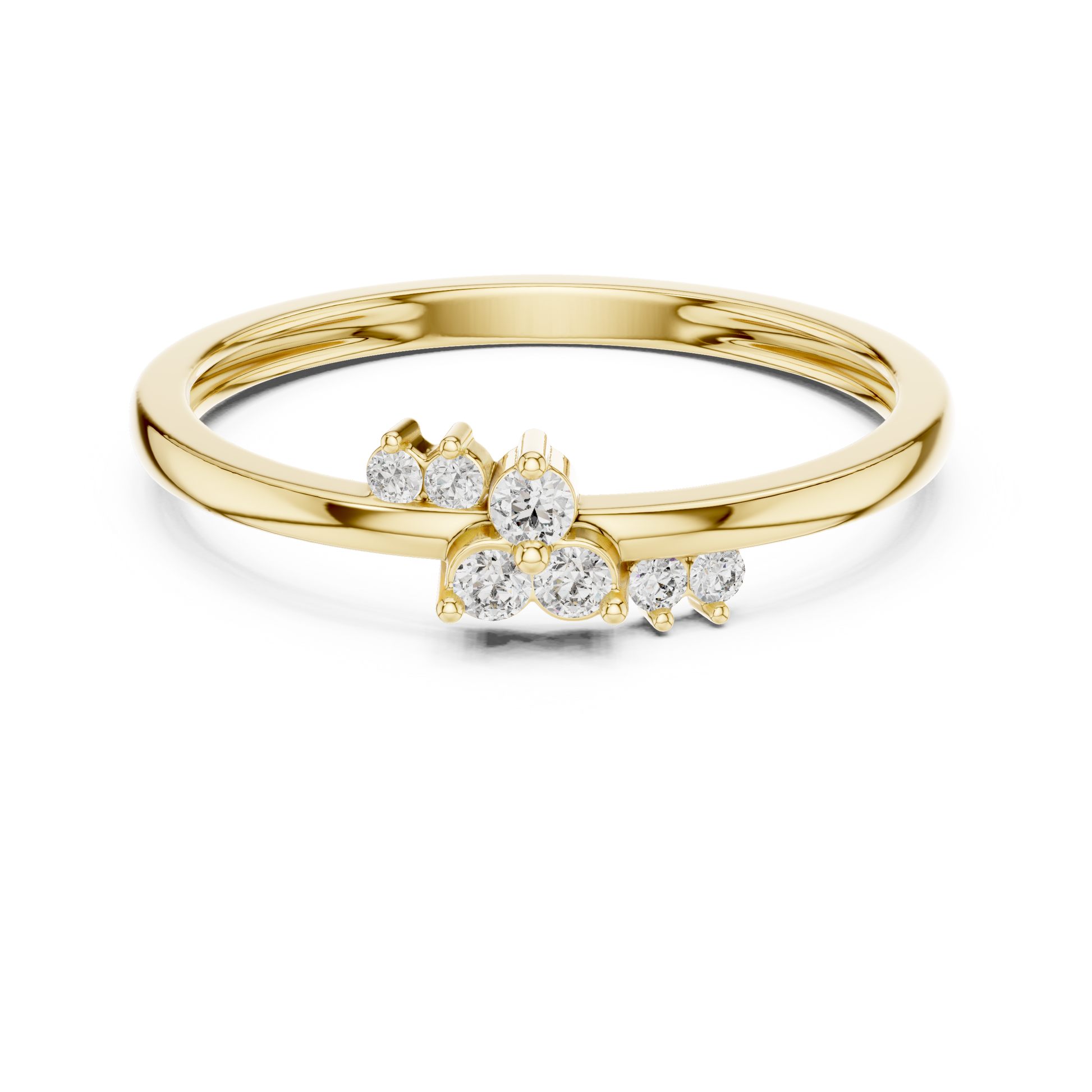 Mixed Shape Lab Grown Diamond Side Stone Ring