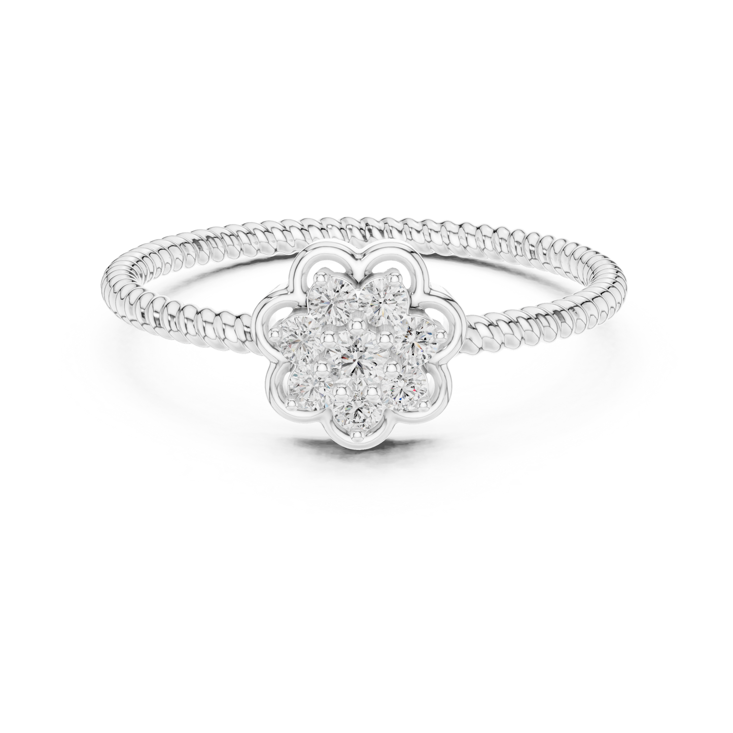 Round Halo Lab Grown Diamond Ring