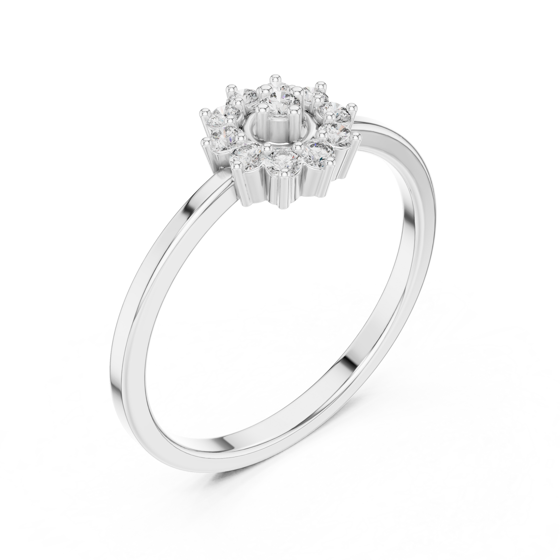 Round Halo Lab Grown Diamond Ring
