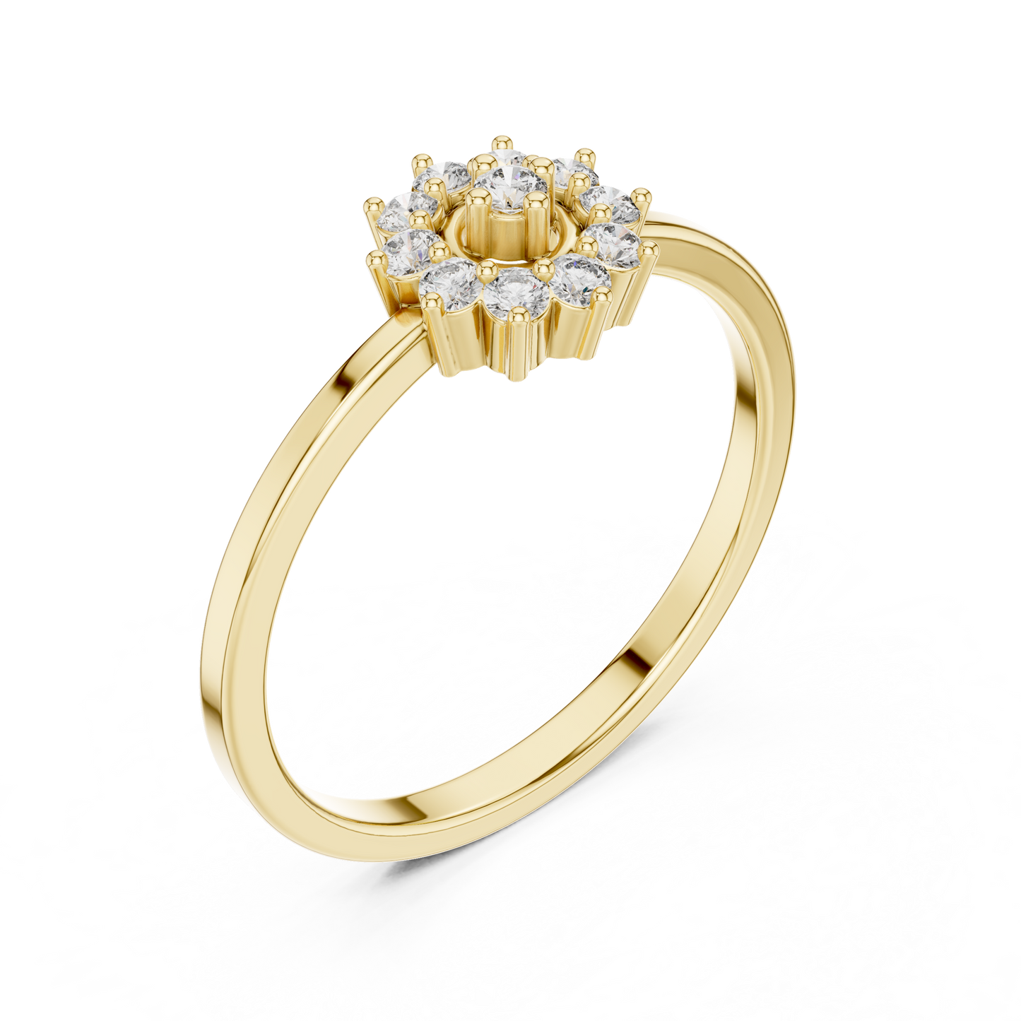 Round Halo Lab Grown Diamond Ring