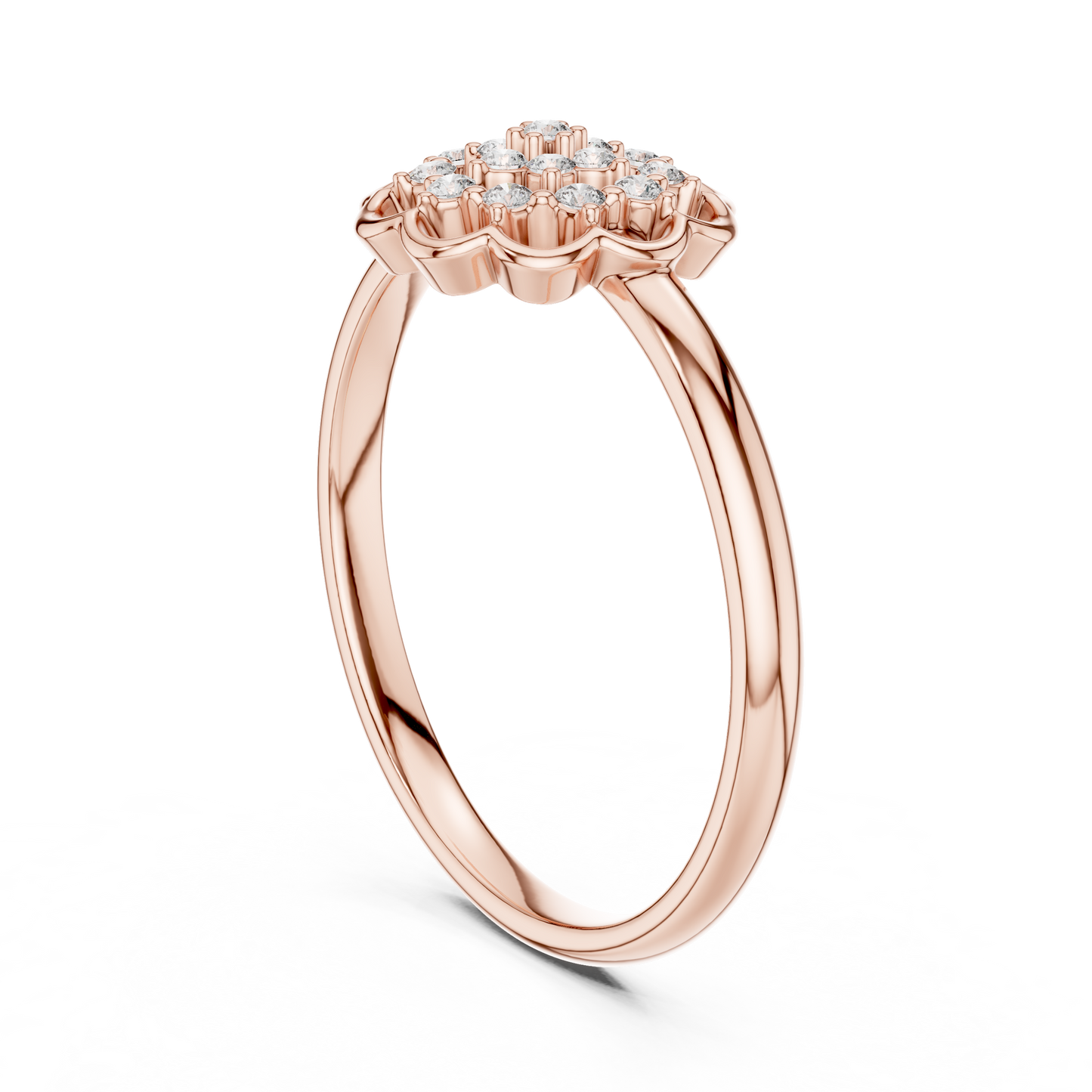 Round Halo Lab Grown Diamond Ring