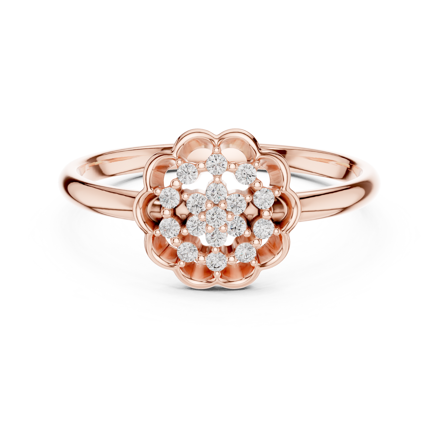 Round Halo Lab Grown Diamond Ring