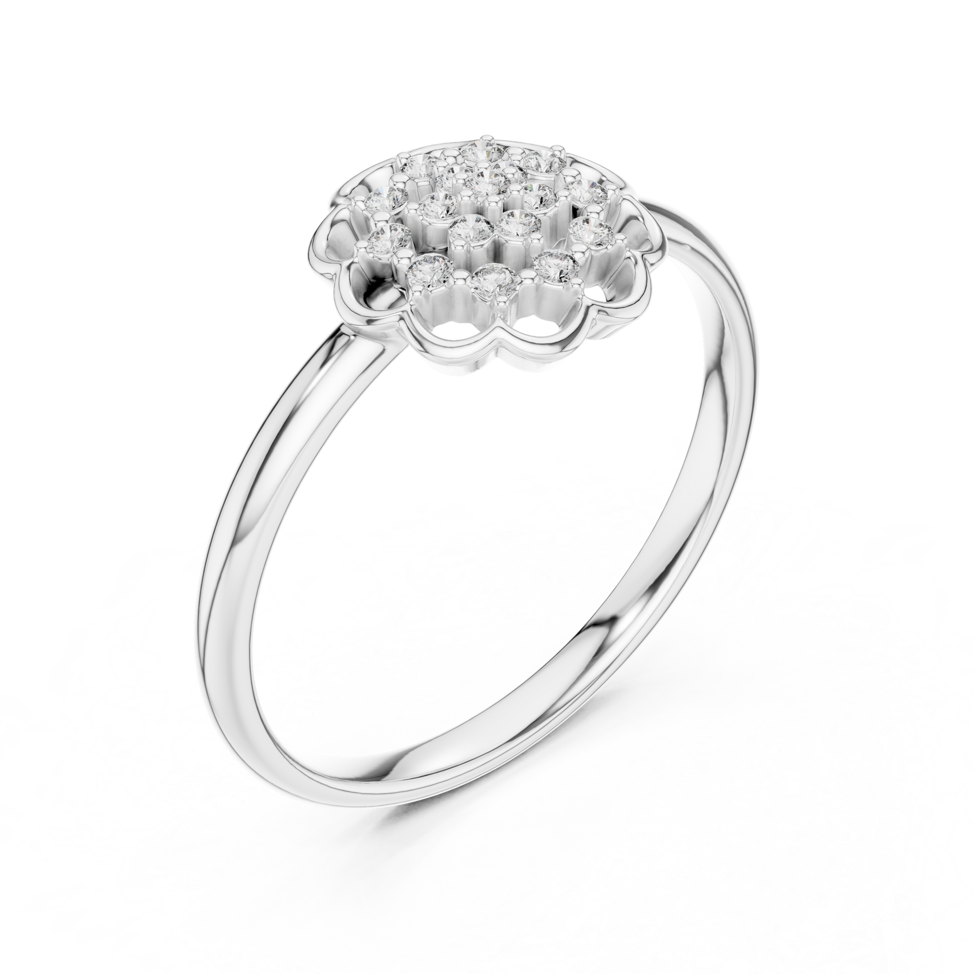Round Halo Lab Grown Diamond Ring