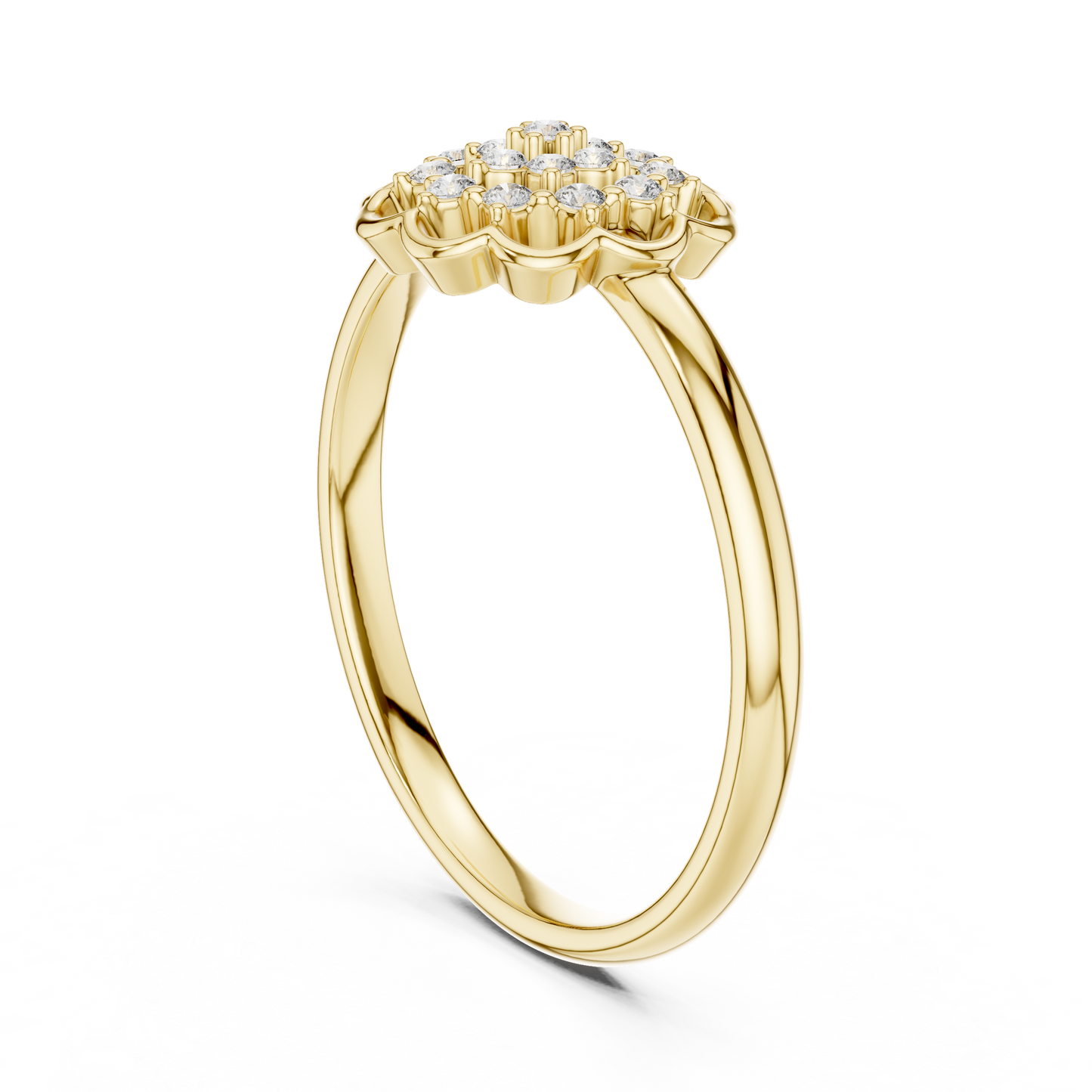 Round Halo Lab Grown Diamond Ring