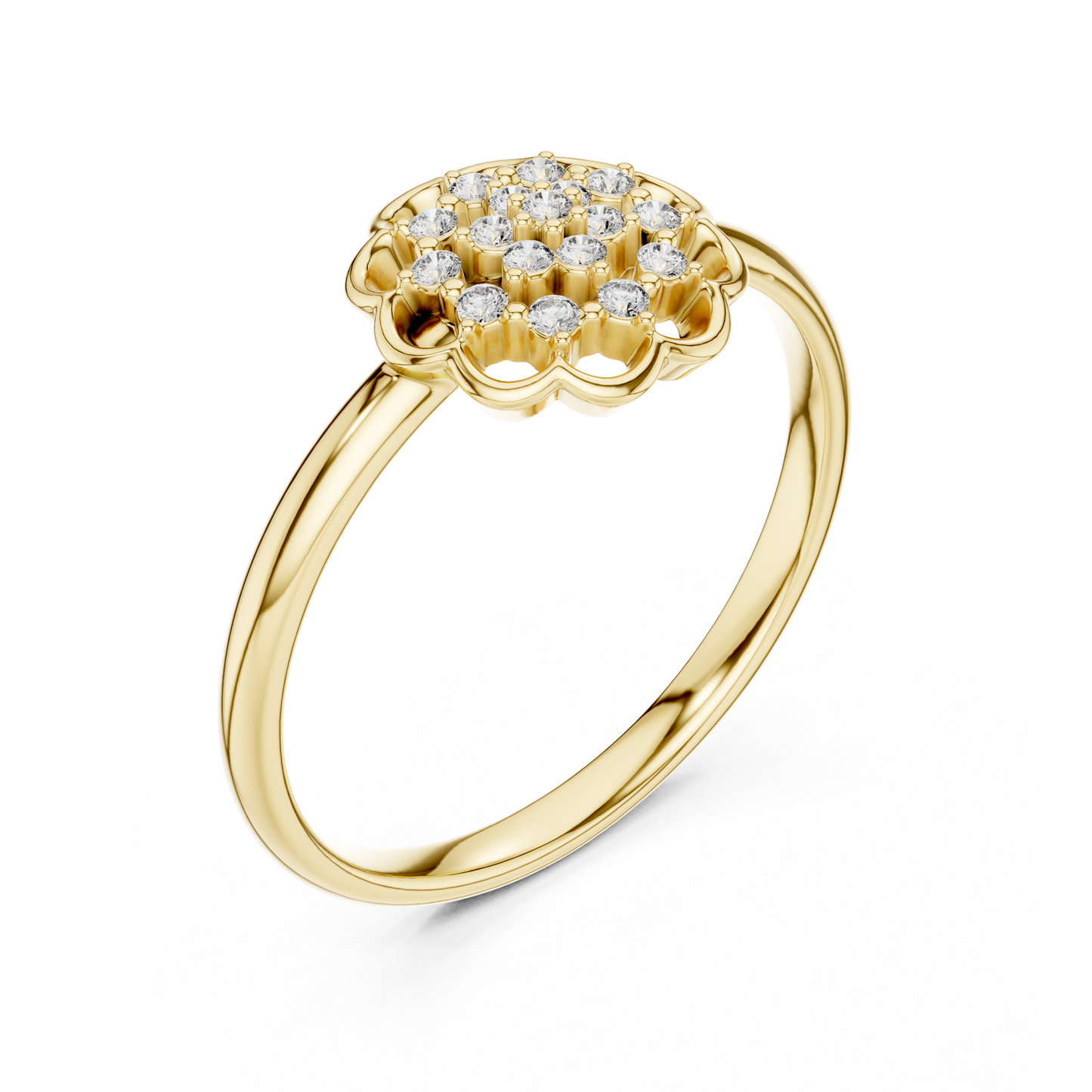 Round Halo Lab Grown Diamond Ring