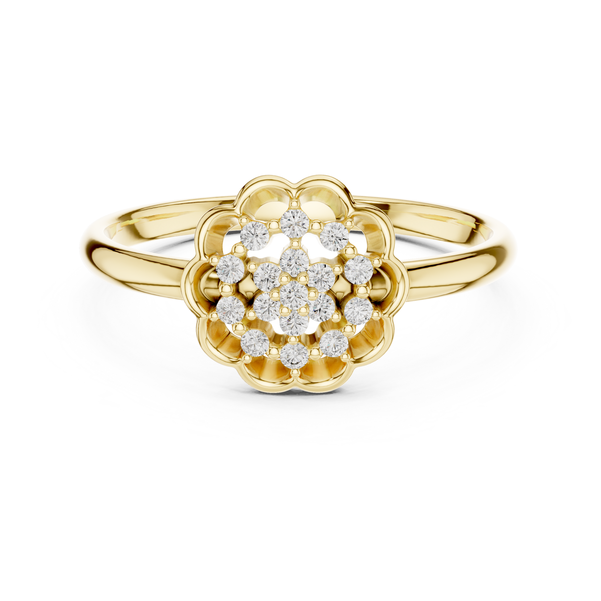 Round Halo Lab Grown Diamond Ring