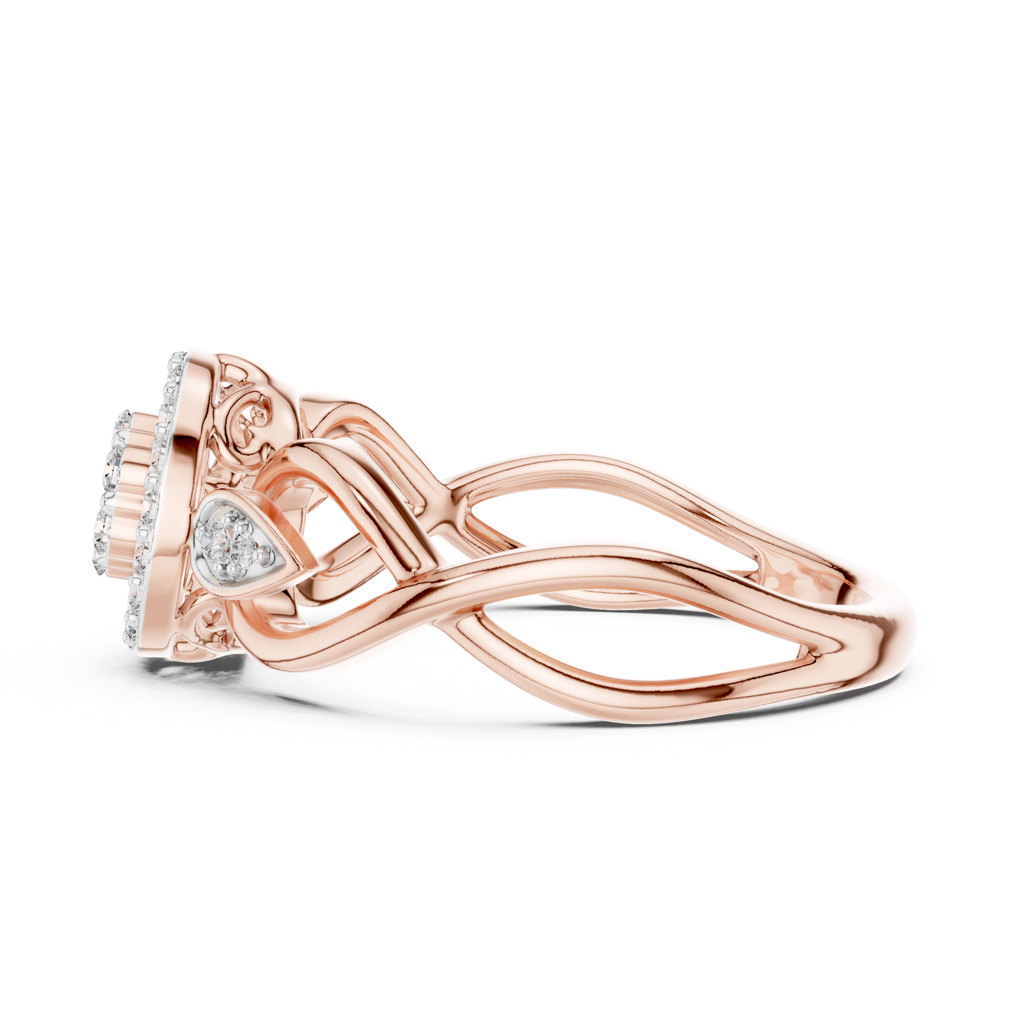 Mixed Shape Lab Grown Diamond Halo Ring