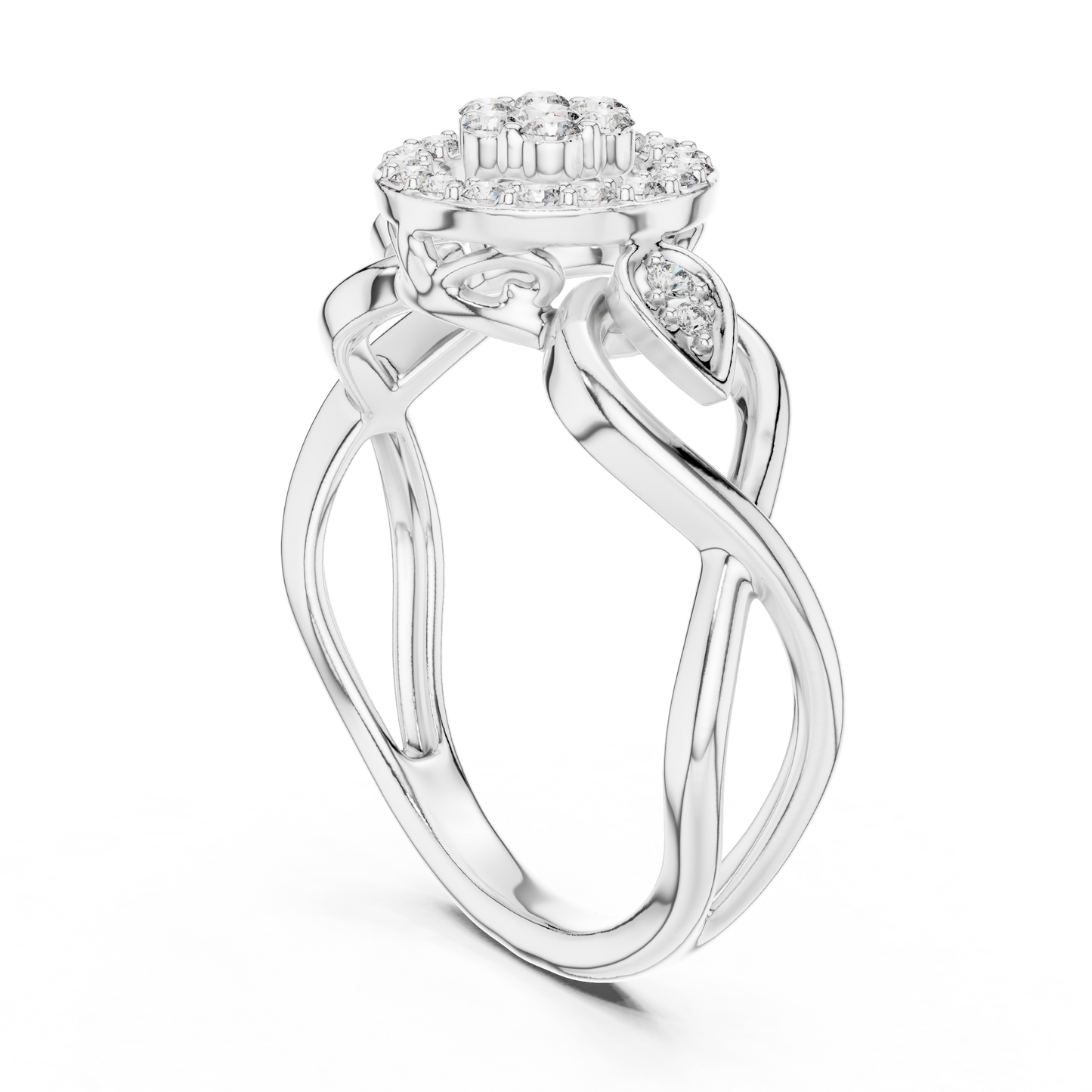 Mixed Shape Lab Grown Diamond Halo Ring