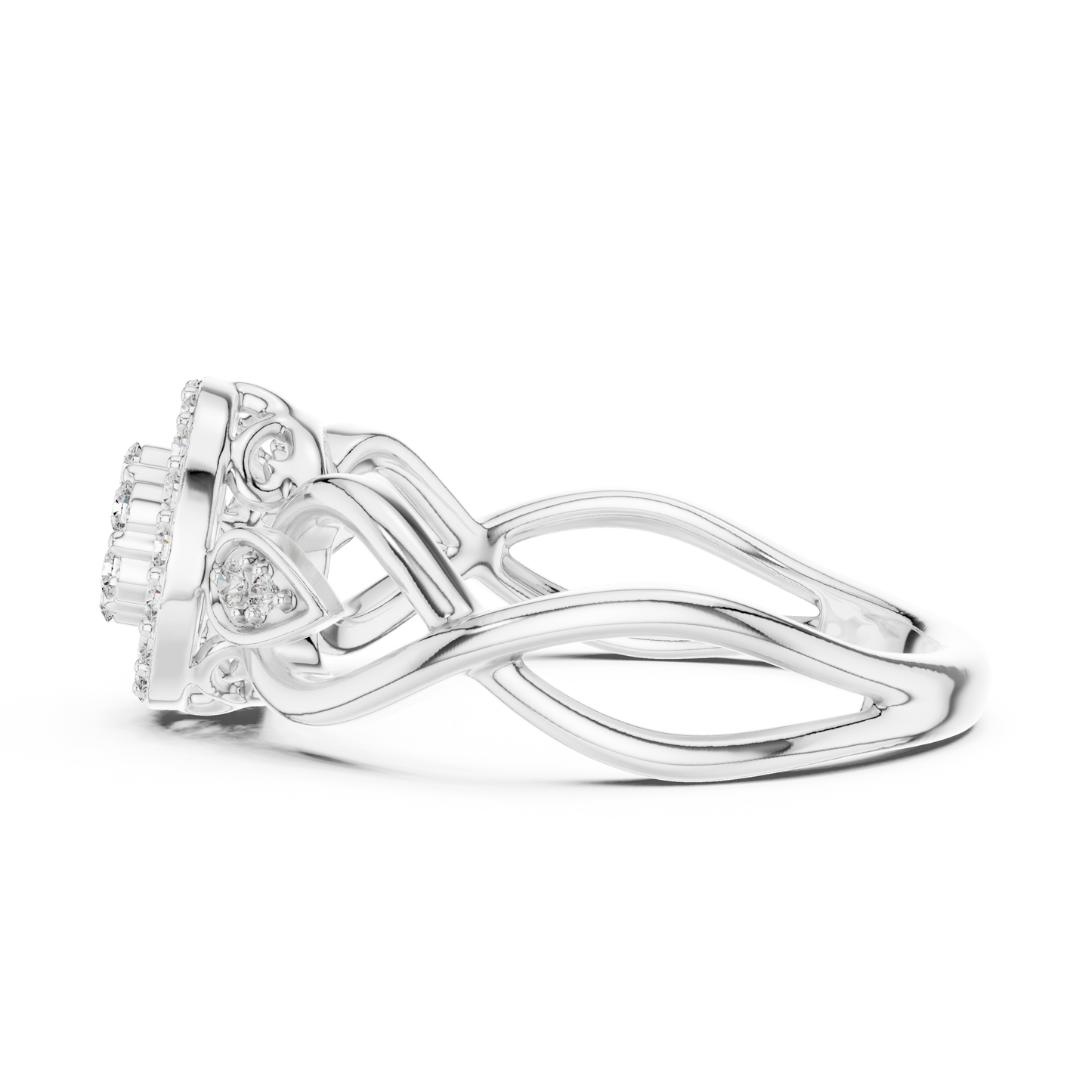 Mixed Shape Lab Grown Diamond Halo Ring