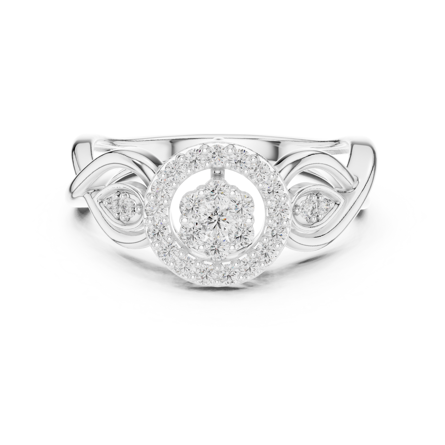 Mixed Shape Lab Grown Diamond Halo Ring