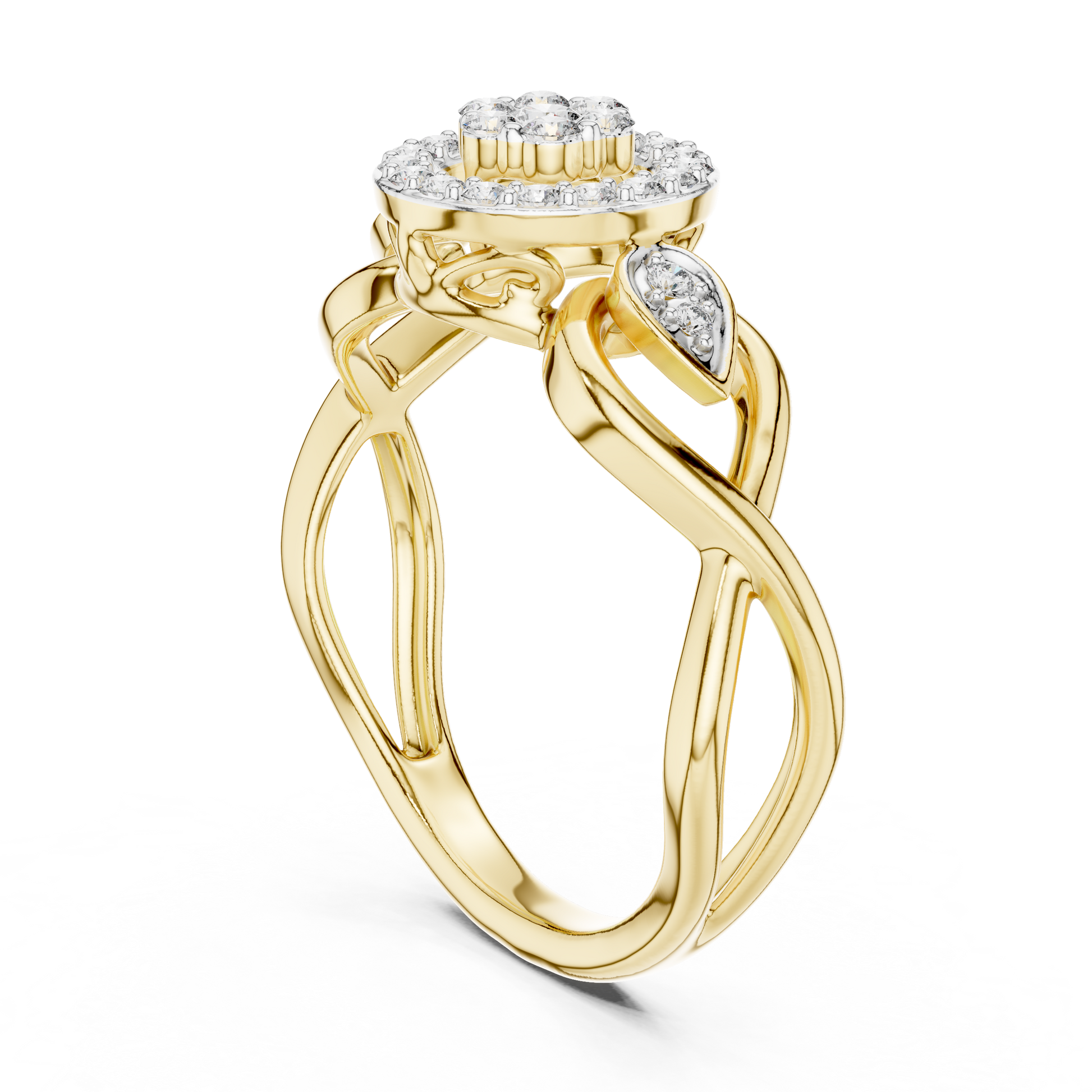 Mixed Shape Lab Grown Diamond Halo Ring